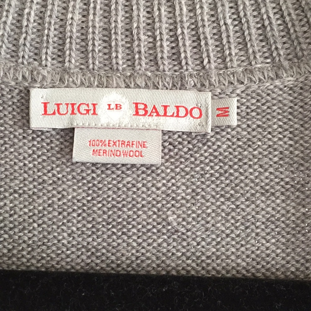 Luigi Baldo LB wool cardigan. Heather gray. Size M - Picture 4 of 4